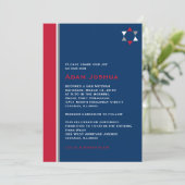 Modern Star Bar Mitzvah Uitnodiging (Staand voorkant)