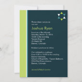 Modern Star Bar Mitzvah Uitnodiging (Voorkant)