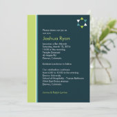 Modern Star Bar Mitzvah Uitnodiging (Staand voorkant)