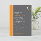 Modern Star Bar Mitzvah Uitnodiging (Staand voorkant)