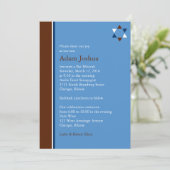 Modern Star Bar Mitzvah Uitnodiging (Staand voorkant)