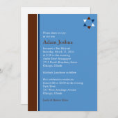 Modern Star Bar Mitzvah Uitnodiging (Voorkant / Achterkant)