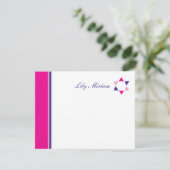 Modern Star Bat Mitzvah Hartelijk dank Bedankkaart (Staand voorkant)