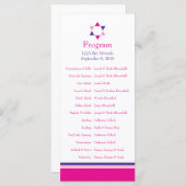 Modern Star Bat Mitzvah Programma Programmakaart (Voorkant / Achterkant)
