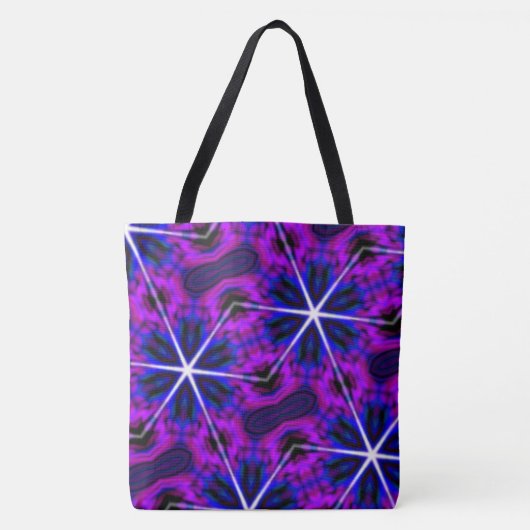 MODERN STAR BLUE CUTE-PAARS-BLUE TOTE BAG (Voorkant)