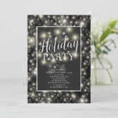 Modern Star Burst Holiday Party Uitnodiging (Staand voorkant)