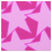 Modern Star Geometric - bleek roze en fuchsia Stof (Close Up)