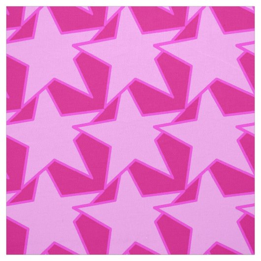 Modern Star Geometric - bleek roze en fuchsia Stof (Swatch)