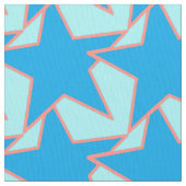 Modern Star Geometric - cerulean and sky blue Stof (Close Up)