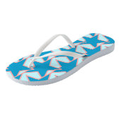 Modern Star Geometric - cerulean and sky blue Teenslippers (Schuin)