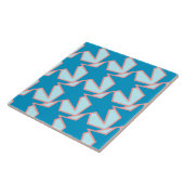 Modern Star Geometric - cerulean and sky blue Tegeltje (Zijkant)