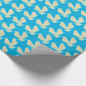 Modern Star Geometric - cerulean blue en tan Cadeaupapier (Hoek)