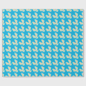 Modern Star Geometric - cerulean blue en tan Cadeaupapier (Vlak)