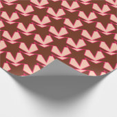 Modern Star Geometric - chocolade en perziken Cadeaupapier (Hoek)