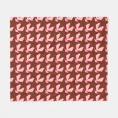 Modern Star Geometric - chocolade en perziken Fleece Deken (Voorkant (Horizontaal))