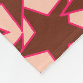 Modern Star Geometric - chocolade en perziken Fleece Deken (Hoek)