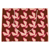 Modern Star Geometric - chocolade en perziken Groot Cadeauzakje (Voorkant)