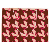 Modern Star Geometric - chocolade en perziken Groot Cadeauzakje (Achterkant)