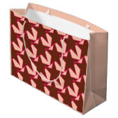 Modern Star Geometric - chocolade en perziken Groot Cadeauzakje (Achterkant Gekanteld)