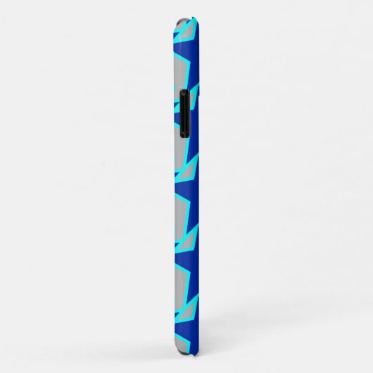 Modern Star Geometric Cobalt Blue en Grey Case-Mate iPhone Case (Achterkant/rechts)