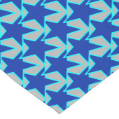 Modern Star Geometric Cobalt Blue en Grey Korte Tafelloper (Hoek)