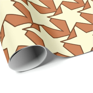 Modern Star Geometric - crème en kamelan Cadeaupapier