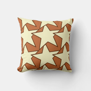 Modern Star Geometric - crème en kamelan Kussen