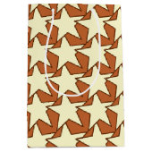 Modern Star Geometric - crème en kamelan Medium Cadeauzakje (Voorkant)