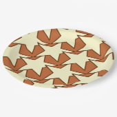 Modern Star Geometric - crème en kamelan Papieren Bordje (Gekanteld)