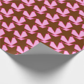Modern Star Geometric - donkerbruin en roze Cadeaupapier (Hoek)
