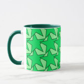 Modern Star Geometric - emerald and mint green Mok (Links)