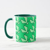 Modern Star Geometric - emerald and mint green Mok (Links)