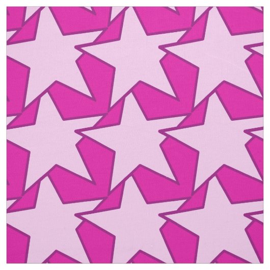 Modern Star Geometric - Fuchsia and ice roze Stof (Swatch)