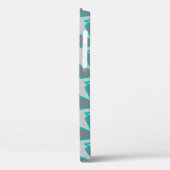 Modern Star Geometric, Grey and Turquoise Case-Mate iPhone Case (Achterkant / Links)