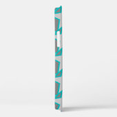 Modern Star Geometric, Grey and Turquoise Case-Mate iPhone Case (Achterkant / Rechts)