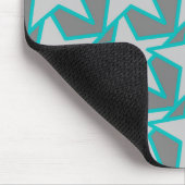 Modern Star Geometric, Grey and Turquoise Muismat (Hoek)