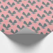 Modern Star Geometric - grijs en koraalroze Cadeaupapier (Hoek)