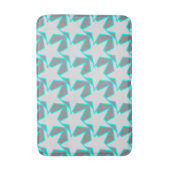 Modern Star Geometric - grijs en turquoise Badmat (Voorkant Verticaal)