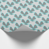 Modern Star Geometric - grijs en turquoise Cadeaupapier (Hoek)