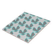 Modern Star Geometric - grijs en turquoise Tegeltje (Zijkant)