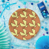 Modern Star Geometric - karamel en geel Papieren Bordje (Feest)