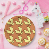 Modern Star Geometric - karamel en geel Papieren Bordje (Feest)
