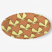 Modern Star Geometric - karamel en geel Papieren Bordje (Gekanteld)