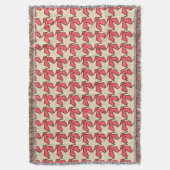 Modern Star Geometric - koraal en beige Deken (Voorkant Verticaal)