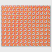 Modern Star Geometric - koraal oranje en grijs Cadeaupapier (Vlak)