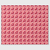 Modern Star Geometric - koraalroze en rood Cadeaupapier (Vlak)