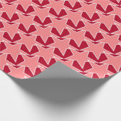 Modern Star Geometric - koraalroze en rood Cadeaupapier (Hoek)