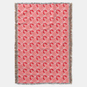 Modern Star Geometric - koraalroze en rood Deken (Voorkant Verticaal)