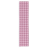 Modern Star Geometric, Light Pink en Burgundy Korte Tafelloper (Voorkant)