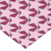 Modern Star Geometric, Light Pink en Burgundy Korte Tafelloper (Hoek)